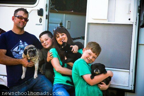 Family on the Road in RV